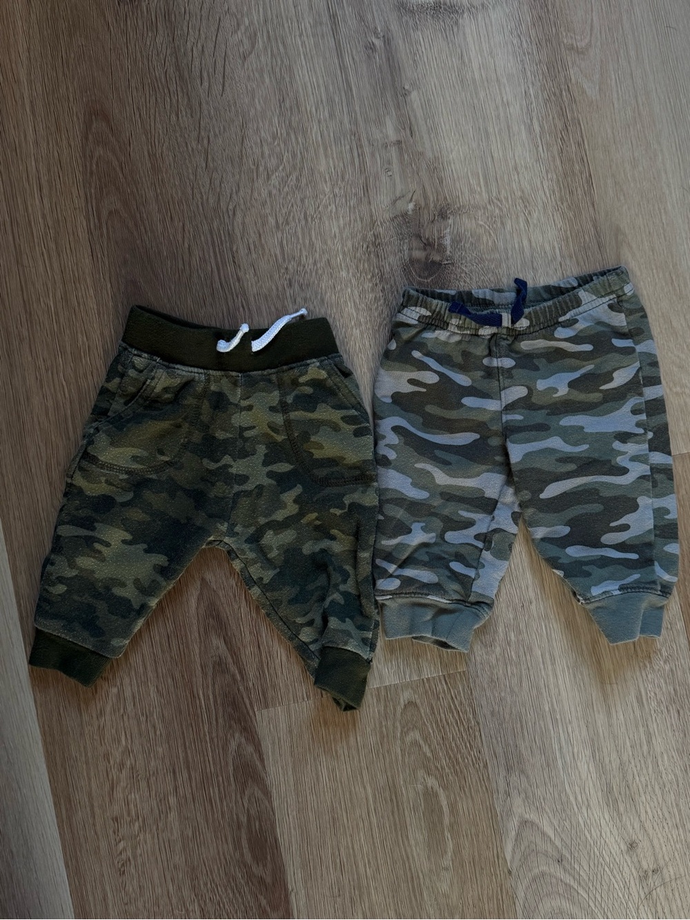 Little Kids Camo Jogger Pants - Olive Green